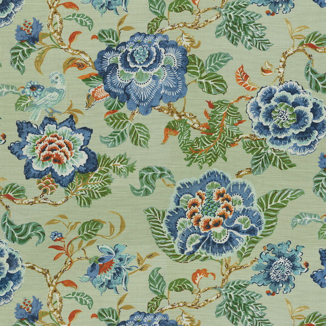 Summer Palace Matcha 411431 by PKL Studio Fabric - 100% cotton China 24000 Horizontal: 27 and Vertical: 25.25 54/55 - Fabric Carolina -