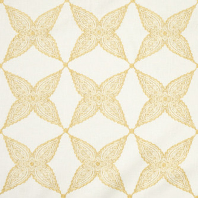 Aster Floral Yellow by Mitchell Fabric #2203 60% Cotton,21% Polyester,15% Rayon,4% Linen Imported </p><p>Repeat: Horizontal: 5.4 and Vertical: 5.4 55 - Fabric Carolina -