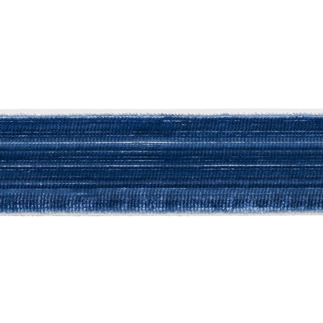 Gaspard Velvet Tape Narrow Sapphire 81291 by Schumacher Trim Velvet & Velvet Trims - Fabric Carolina - Gaspard Velvet Tape Narrow Sapphire 81291 by Schumacher Trim Velvet & Velvet Trims - Fabric Carolina -