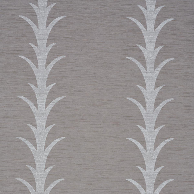 Acanthus Stripe Vinyl Grey 5008593 by Schumacher Wallpaper Silver Lining Performance Wallcoverings 27.0" - Fabric Carolina -