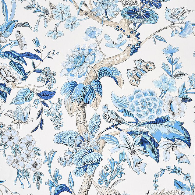 Cranley Garden Blue 5011720 by Schumacher Wallpaper Signature Schumacher 27.0" - Fabric Carolina -