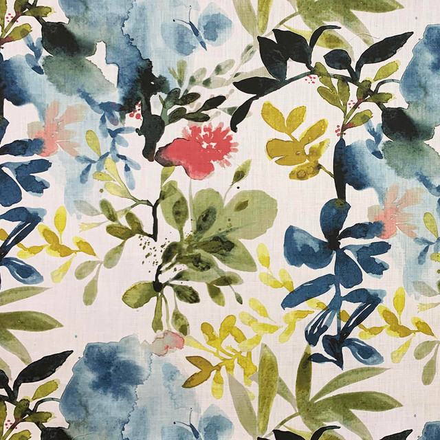 Cascade Flora by Magnolia Fabric - 95 Cotton, 5 Linen Usa 30000 Horizontal: 54" HALF DROP and Vertical: 27" 54 - Fabric Carolina -