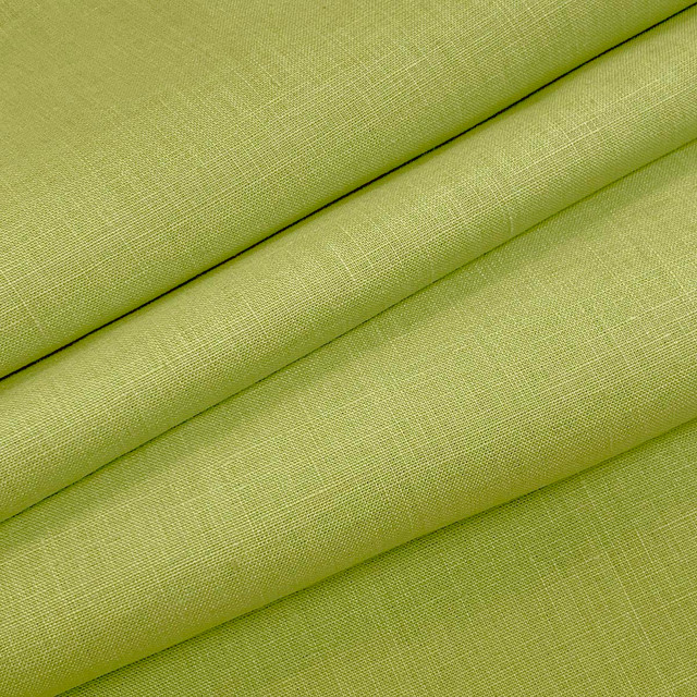 Emma Linen Apple Green by Magnolia Fabric - 100 % Linen India 20000 Horizontal: 0 and Vertical: 0 54" - Fabric Carolina -