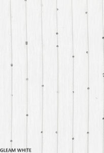 Gleam White by Norbar Fabric SHEER PASSION 91% POLYESTER 9% COTTON TURKEY 1"V 120 - Fabric Carolina -