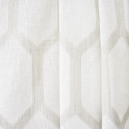 To The Point Smoke by Carole Fabric Sheer Luxury 85% Polyester, 15% Cotton-Weighted Hem INDIA N/A 13 1/2" V, 4 1/2" H 116"  - Fabric Carolina -