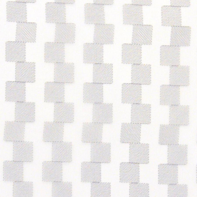 Crete # 513 Silver by Maxwell Fabric Sheer Paths 100% POLYESTER TURKEY V-2" H-2" 118" EMB. WIDTH 110" - Fabric Carolina -