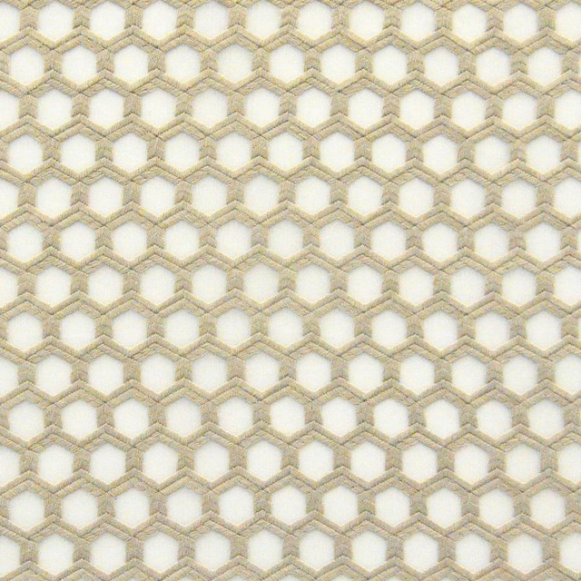 Pergamon # 524 Oat by Maxwell Fabric Sheer Paths 100% POLYESTER TURKEY V-1.75" H-1" 118" EMB. WIDTH 110" - Fabric Carolina -