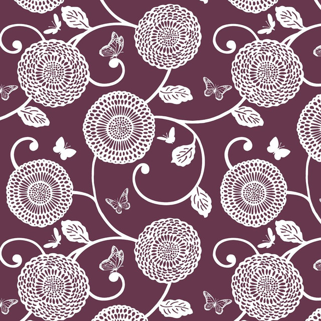 Mum's the Word Plum by RM CoCo Fabric
