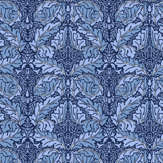 Oakwood Hall Blue Bell by RM CoCo Fabric Oakwood Hall Blue Bell by RM CoCo Fabric