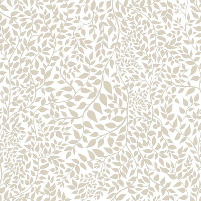 Leafy White Linen by RM CoCo Fabric