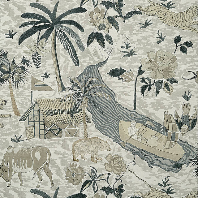 Tiger Reserve Grey T10232 by Thibaut Wallpaper Thibaut Wallpaper Tiger Reserve Grey T10232Wallpaper Colony Wallpaper UNITED STATES </p><p>Repeat: V: 25.25 27 - Fabric Carolina -