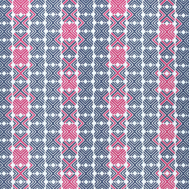 Jinx Navy and Magenta W74680 by Thibaut Fabric Thibaut Fabric Jinx Navy and Magenta W74680Fabric Festival 77% Poly (UV), 23% PCR Poly (UV) UNITED STATES </p><p>Repeat: V: 14.5 54 - Fabric Carolina -