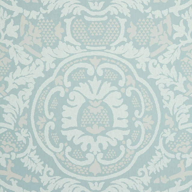 Earl Damask Robin's Egg T10839 by Thibaut Wallpaper Thibaut Wallpaper Earl Damask Robin's Egg T10839Wallpaper Heritage Wallpaper UNITED STATES </p><p>Repeat: V: 25.25 27 - Fabric Carolina - Earl Damask Robin's Egg T10839 by Thibaut Wallpaper Thibaut Wallpaper Earl Damask Robin's Egg T10839Wallpaper Heritage Wallpaper UNITED STATES </p><p>Repeat: V: 25.25 27 - Fabric Carolina -