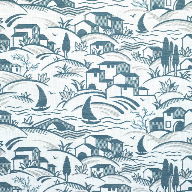 Landmark Cadet and Grey W73522 by Thibaut Fabric Thibaut Fabric Landmark Cadet and Grey W73522Fabric Landmark 100% Polyester (UV) U.S.A. </p><p>Repeat: V: 16.5 54 - Fabric Carolina -