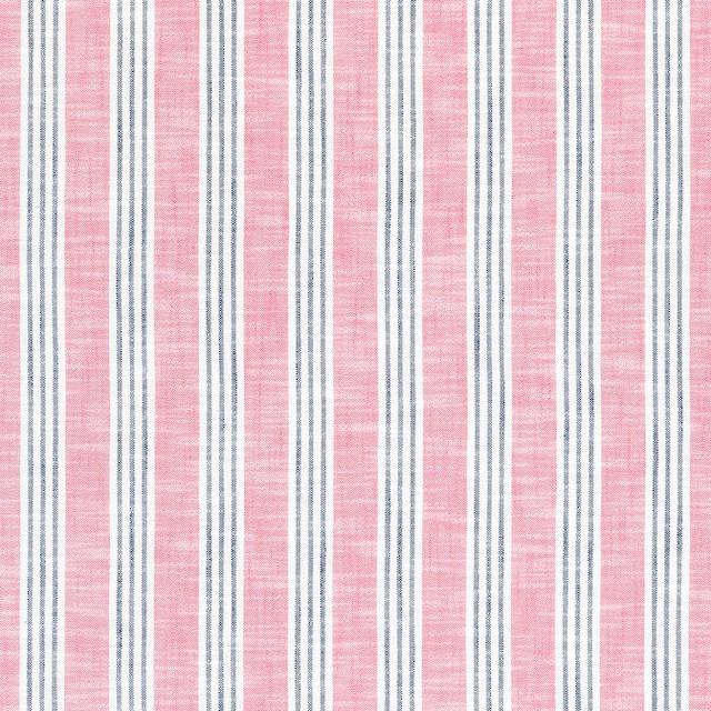 Southport Stripe Peony and Navy W73490 by Thibaut Fabric Thibaut Fabric Southport Stripe Peony and Navy W73490Fabric Landmark 95% Polyester, 5% Olefin (UV) U.S.A. </p><p>Repeat: V: 3.5 54 - Fabric Carolina -