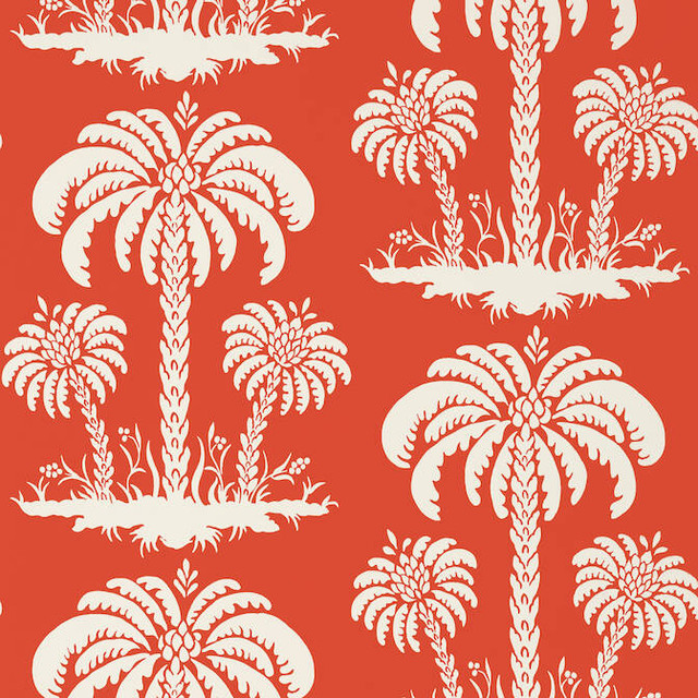 Palm Island Coral T13147 by Thibaut Wallpaper Thibaut Wallpaper Palm Island Coral T13147Wallpaper Summer House Non Woven Wallpaper UNITED KINGDOM </p><p>Repeat: V: 18 27 - Fabric Carolina -