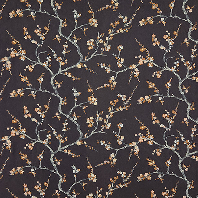 Find The Beauty Noir by Carole Fabric First Impressions Base: 50% Poly, 50% Cotton Embr: 60% Poly, 40% Cotton India 15 3/8" V, 25 1/8" H 50" - Fabric Carolina - Find The Beauty Noir by Carole Fabric First Impressions Base: 50% Poly, 50% Cotton Embr: 60% Poly, 40% Cotton India 15 3/8" V, 25 1/8" H 50" - Fabric Carolina -