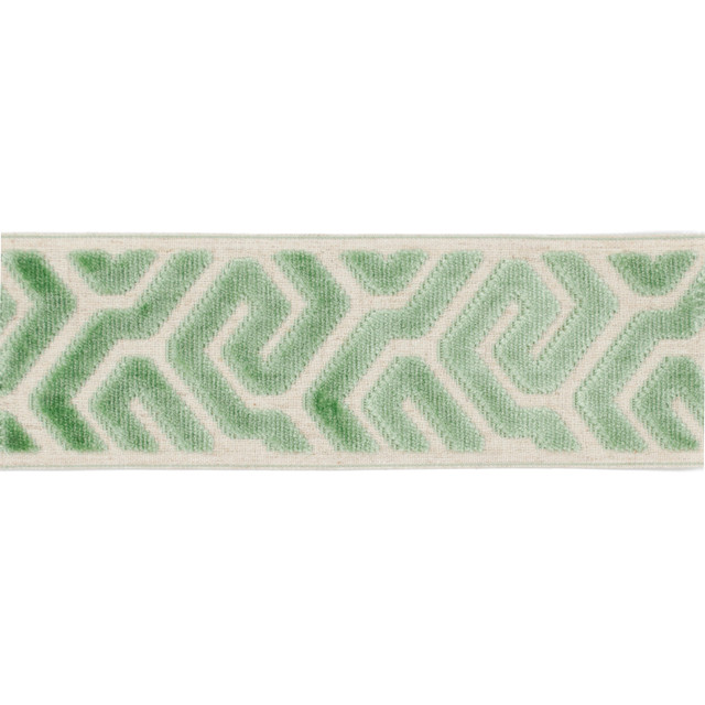 Sutton Tape Caribbean Green by Magnolia Trim - 58% Rayon, 31% Poly, 11% Linen China Horizontal: and Vertical: 3.5 - Fabric Carolina - Sutton Tape Caribbean Green by Magnolia Trim - 58% Rayon, 31% Poly, 11% Linen China Horizontal: and Vertical: 3.5 - Fabric Carolina -