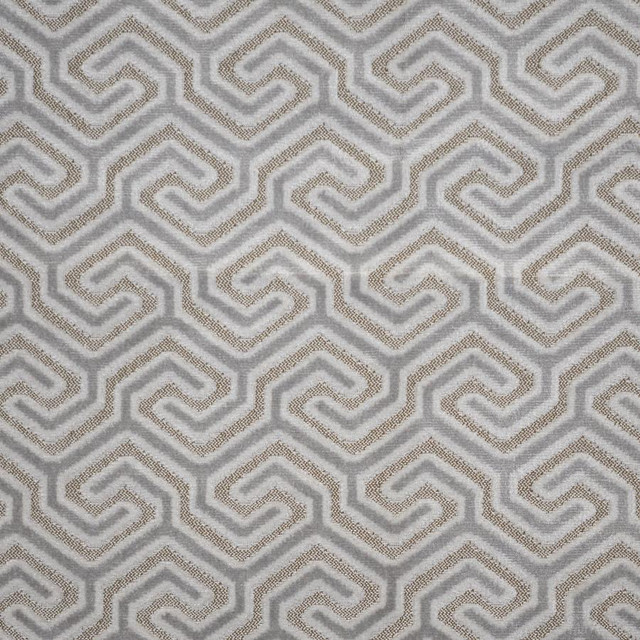 Garola # 612 Aluminum by Maxwell Fabric Performance Cut Velvets 48% POLYESTER
47% VISCOSE
5% COTTON BELGIUM V-5.0"H-3.4" 55" - Fabric Carolina -