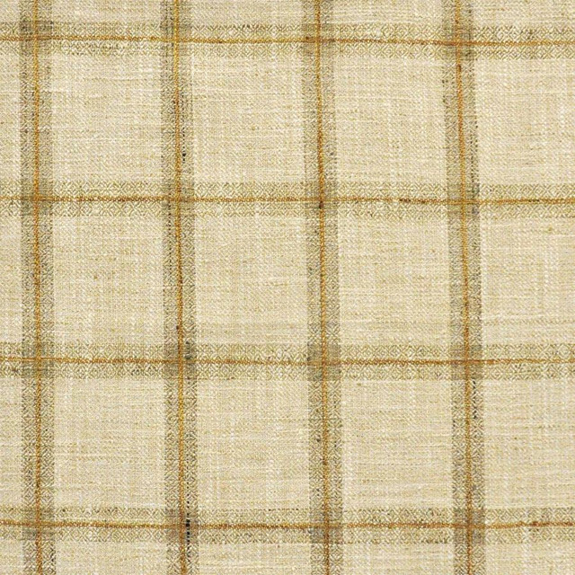 Gridiron # 614 Honey by Maxwell Fabric Stripes & Checks Ii 100% POLYESTER INDIA V-4"H-3.37" 54" - Fabric Carolina -
