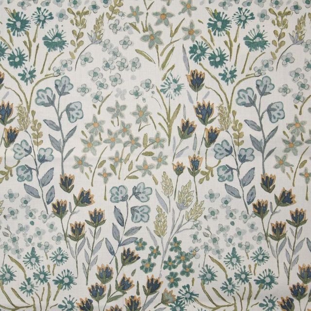 Sedgefield # 507 Meadow by Maxwell Fabric Print Gallery Ii 100% COTTON INDIA V-25.8" H-13.8" 55" - Fabric Carolina -