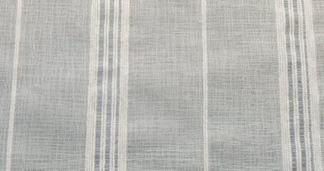 Casper Bleach White by Norbar Fabric SHEER MADNESS 100% POLYESTER CHINA 3 1/2"H 118 - Fabric Carolina -