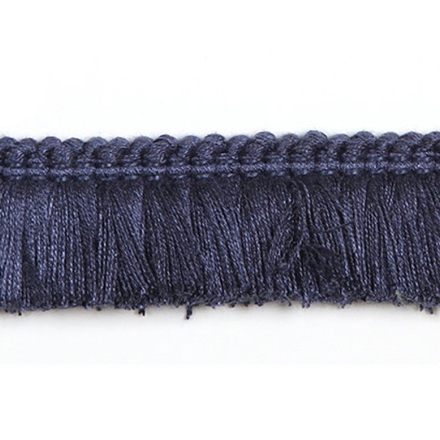 Hellenic Key Brushed Fringe Denim by Europatex Fabric Hellenic 97% Fibranne, 2% Polyester, 1% Nylon 1.25 inches - Fabric Carolina -