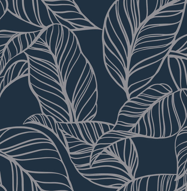 Kagan Blue Large Leaf Wallpaper by A-Street Prints A-Street Select Covers about 56.4 square feet 20.5-in by 33-ft long roll Unpasted 21.25 - Fabric Carolina - Kagan Blue Large Leaf Wallpaper by A-Street Prints A-Street Select Covers about 56.4 square feet 20.5-in by 33-ft long roll Unpasted 21.25 - Fabric Carolina -