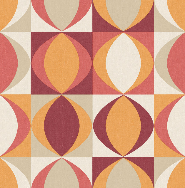 Archer Red Linen Geometric Wallpaper by A-Street Prints BlueBell Covers about 56.4 square feet 20.5-in by 33-ft long roll Unpasted 20.9 - Fabric Carolina - Archer Red Linen Geometric Wallpaper by A-Street Prints BlueBell Covers about 56.4 square feet 20.5-in by 33-ft long roll Unpasted 20.9 - Fabric Carolina -