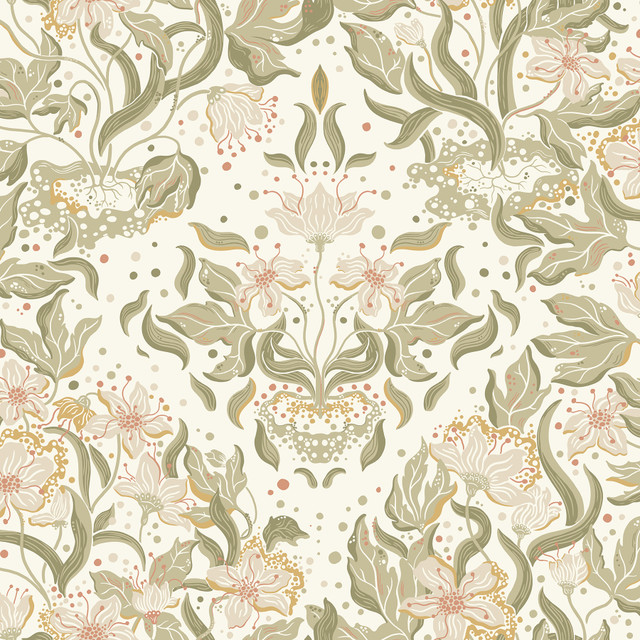 Lisa Olive Floral Damask Wallpaper by A-Street Prints Botanica Covers about 57.5 square feet 20.9-in by 33-ft long roll Unpasted 20.9 - Fabric Carolina - Lisa Olive Floral Damask Wallpaper by A-Street Prints Botanica Covers about 57.5 square feet 20.9-in by 33-ft long roll Unpasted 20.9 - Fabric Carolina -