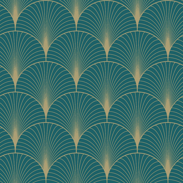 Lempicka Teal Art Deco Motif Wallpaper by ESTA Home Design Department Covers about 57.5 square feet 20.9-in by 33-ft long roll Unpasted 6.9 - Fabric Carolina - Lempicka Teal Art Deco Motif Wallpaper by ESTA Home Design Department Covers about 57.5 square feet 20.9-in by 33-ft long roll Unpasted 6.9 - Fabric Carolina -