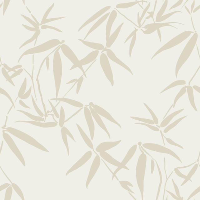 Guadua Beige Bamboo Leaves Wallpaper by Origin Design Department Covers about 57.5 square feet 20.9-in by 33-ft long roll Unpasted 20.9 - Fabric Carolina -