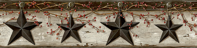 Ennis Black Rustic Barn Star Wallpaper by Chesapeake Homestead Covers about 7.5 square feet 6-in by 15-ft long roll Prepasted 0 - Fabric Carolina -