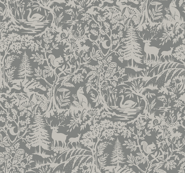 Alrick Charcoal Forest Venture Wallpaper by Chesapeake Kinfolk Covers about 60.8 square feet 27-in by 27-ft long roll Prepasted 25.25 - Fabric Carolina - Alrick Charcoal Forest Venture Wallpaper by Chesapeake Kinfolk Covers about 60.8 square feet 27-in by 27-ft long roll Prepasted 25.25 - Fabric Carolina -