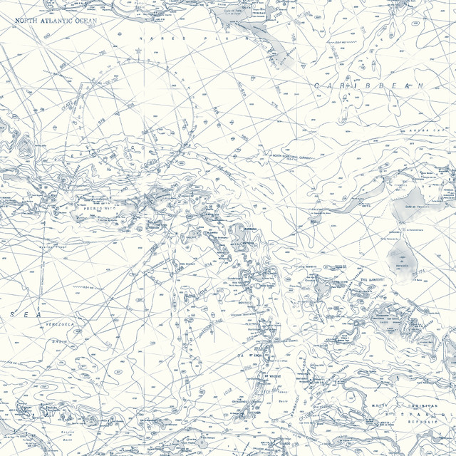 Charts Navy Map Wallpaper by Chesapeake Sanibel Covers about 56.4 square feet 20.5-in by 33-ft long roll Prepasted 20.5 - Fabric Carolina - Charts Navy Map Wallpaper by Chesapeake Sanibel Covers about 56.4 square feet 20.5-in by 33-ft long roll Prepasted 20.5 - Fabric Carolina -