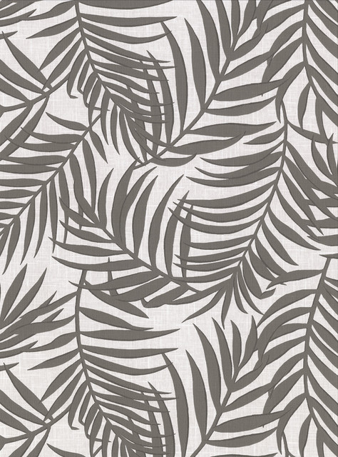 Lanai Grey Fronds Wallpaper by Warner Warner Textures X Covers about 60.8 square feet 27-in by 27-ft long roll Unpasted 18 - Fabric Carolina - Lanai Grey Fronds Wallpaper by Warner Warner Textures X Covers about 60.8 square feet 27-in by 27-ft long roll Unpasted 18 - Fabric Carolina -
