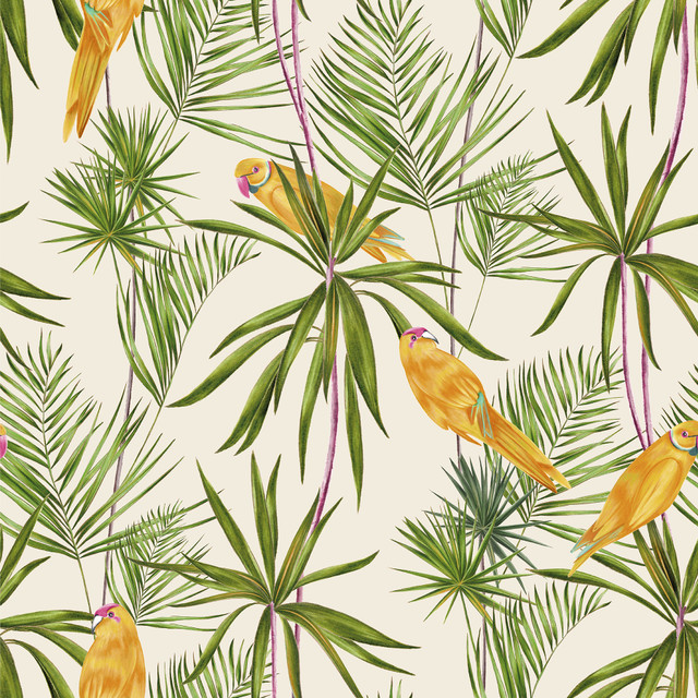Pebbles Green Paradise Wallpaper by ohpopsi Wild Covers about 54.2 square feet 19.7-in by 33-ft long roll Unpasted 19.7 - Fabric Carolina - Pebbles Green Paradise Wallpaper by ohpopsi Wild Covers about 54.2 square feet 19.7-in by 33-ft long roll Unpasted 19.7 - Fabric Carolina -