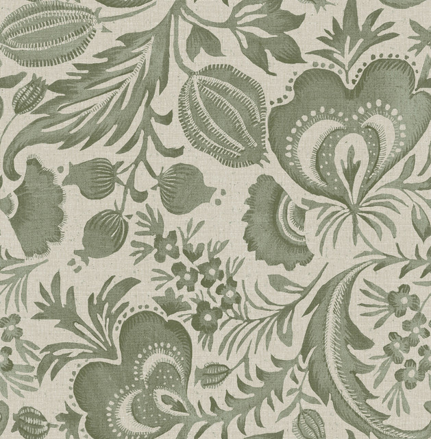Culver Moss Jacobean Wallpaper by A-Street Prints Scott Living III Covers about 56.4 square feet 20.5-in by 33-ft long roll Unpasted 20.9 - Fabric Carolina - Culver Moss Jacobean Wallpaper by A-Street Prints Scott Living III Covers about 56.4 square feet 20.5-in by 33-ft long roll Unpasted 20.9 - Fabric Carolina -
