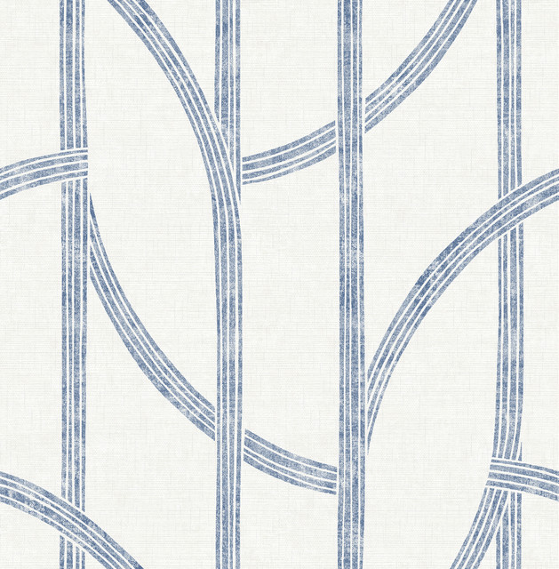 Harlow Indigo Curved Contours Wallpaper by A-Street Prints Solace Covers about 56.4 square feet 20.5-in by 33-ft long roll Unpasted 20.86 - Fabric Carolina - Harlow Indigo Curved Contours Wallpaper by A-Street Prints Solace Covers about 56.4 square feet 20.5-in by 33-ft long roll Unpasted 20.86 - Fabric Carolina -