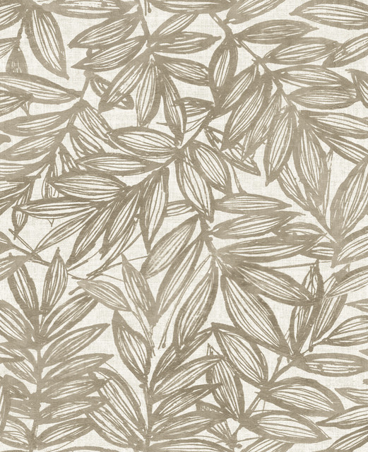 Rhythmic Taupe Leaf Wallpaper by A-Street Prints Harmony Covers about 56.4 square feet 20.5-in by 33-ft long roll Unpasted 12.6 - Fabric Carolina - Rhythmic Taupe Leaf Wallpaper by A-Street Prints Harmony Covers about 56.4 square feet 20.5-in by 33-ft long roll Unpasted 12.6 - Fabric Carolina -