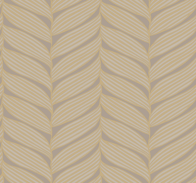 Luminous Leaves Grey & Gold Wallpaper by Antonina Vella Antonina Vella Modern Metals Second Edition Covers about 60.5 square feet 27-in by 26.9-ft long roll Unpasted 12.6 - Fabric Carolina - Luminous Leaves Grey & Gold Wallpaper by Antonina Vella Antonina Vella Modern Metals Second Edition Covers about 60.5 square feet 27-in by 26.9-ft long roll Unpasted 12.6 - Fabric Carolina -