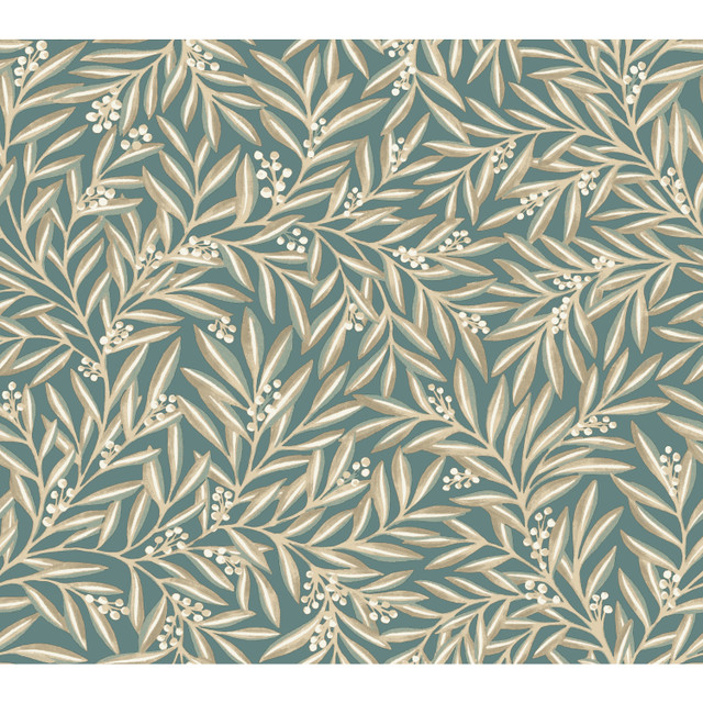 Rowan Teal Wallpaper by Ronald Redding Arts and Crafts Covers about 60.8 square feet 27-in by 27-ft long roll Unpasted 24 - Fabric Carolina - Rowan Teal Wallpaper by Ronald Redding Arts and Crafts Covers about 60.8 square feet 27-in by 27-ft long roll Unpasted 24 - Fabric Carolina -