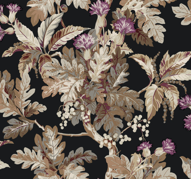 Briarwood Black Wallpaper by Ronald Redding Classics Covers about 60.8 square feet 27-in by 27-ft long roll Unpasted 25.25 - Fabric Carolina - Briarwood Black Wallpaper by Ronald Redding Classics Covers about 60.8 square feet 27-in by 27-ft long roll Unpasted 25.25 - Fabric Carolina -