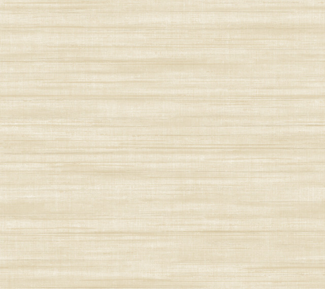 Brushed Linen Ivory Wallpaper by Ronald Redding Classics Covers about 60.8 square feet 27-in by 27-ft long roll Unpasted 24 - Fabric Carolina -