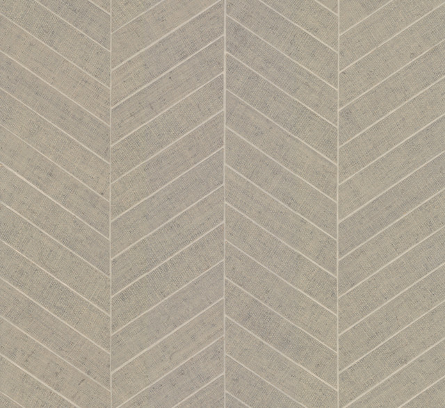 Atelier Herringbone Linen Wallpaper by Ronald Redding Grasscloth & Natural Resource Covers about 72 square feet 36-in by 24-ft long roll Unpasted 0 - Fabric Carolina -