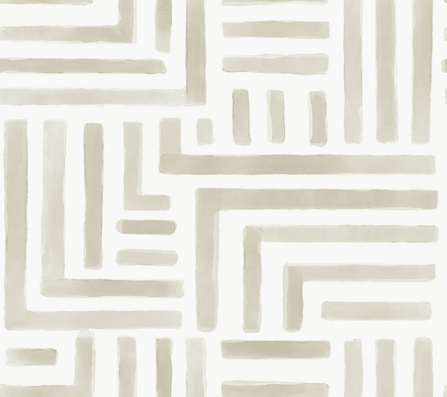 Painterly Labyrinth Light Neutral Wallpaper by Lemieux et Cie Lemieux et Cie Signature Covers about 60.8 square feet 27-in by 27-ft long roll Unpasted 24 - Fabric Carolina - Painterly Labyrinth Light Neutral Wallpaper by Lemieux et Cie Lemieux et Cie Signature Covers about 60.8 square feet 27-in by 27-ft long roll Unpasted 24 - Fabric Carolina -