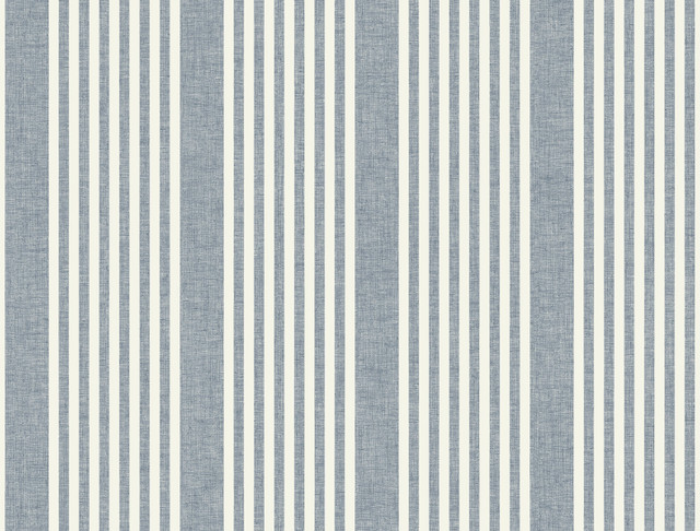 French Navy Linen Stripe Wallpaper by Magnolia Home Magnolia Home 4 Covers about 60.8 square feet 27-in by 27-ft long roll Prepasted 0 - Fabric Carolina - French Navy Linen Stripe Wallpaper by Magnolia Home Magnolia Home 4 Covers about 60.8 square feet 27-in by 27-ft long roll Prepasted 0 - Fabric Carolina -