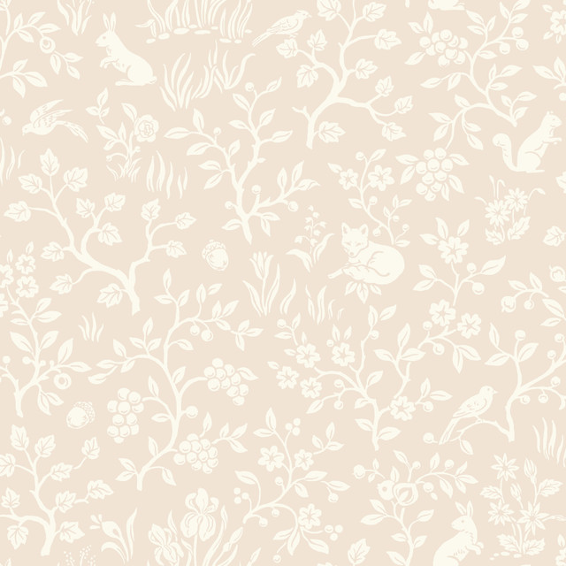 Fox & Hare Pink Wallpaper by Magnolia Home Magnolia Home Artful Prints & Patterns Covers about 56.4 square feet 20.5-in by 33-ft long roll Prepasted 20.5 - Fabric Carolina - Fox & Hare Pink Wallpaper by Magnolia Home Magnolia Home Artful Prints & Patterns Covers about 56.4 square feet 20.5-in by 33-ft long roll Prepasted 20.5 - Fabric Carolina -