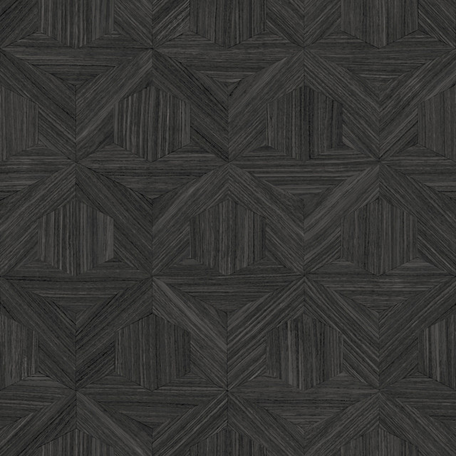 Parquet Black Wallpaper by Magnolia Home Magnolia Open Sheet Covers about 56.4 square feet 20.5-in by 33-ft long roll Prepasted 20.5 - Fabric Carolina - Parquet Black Wallpaper by Magnolia Home Magnolia Open Sheet Covers about 56.4 square feet 20.5-in by 33-ft long roll Prepasted 20.5 - Fabric Carolina -