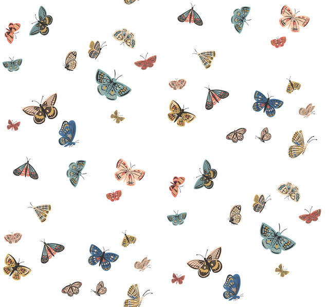Butterfly House White Wallpaper by Rifle Paper Co. Rifle Paper Co. 3rd Edition Covers about 60.8 square feet 27-in by 27-ft long roll Unpasted 25.25 - Fabric Carolina - Butterfly House White Wallpaper by Rifle Paper Co. Rifle Paper Co. 3rd Edition Covers about 60.8 square feet 27-in by 27-ft long roll Unpasted 25.25 - Fabric Carolina -